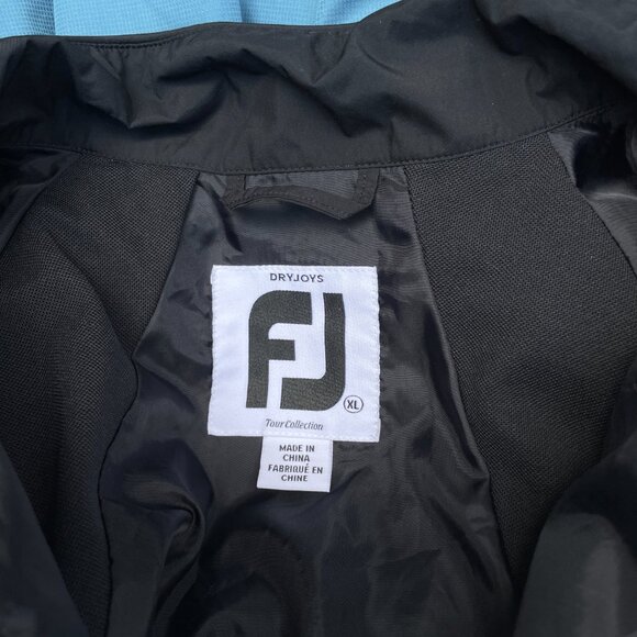 FJ Foot Joy Dryjoys Windbreaker Jacket Mens XL Short Sleeve Blue 1/2 Zip Golf - Picture 6 of 9